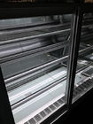 Fan Cooling Stainless Steel Base Refrigerated Cake Display Cabinets 500L Capacity With Sliding Door with 1500mm Length
